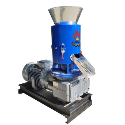 qualité  Biomass Pellet Making 30KW SKJ2-350 300-500KG/h Sawmill Using Flat Die Sawdust Pellet Maker With CE usine